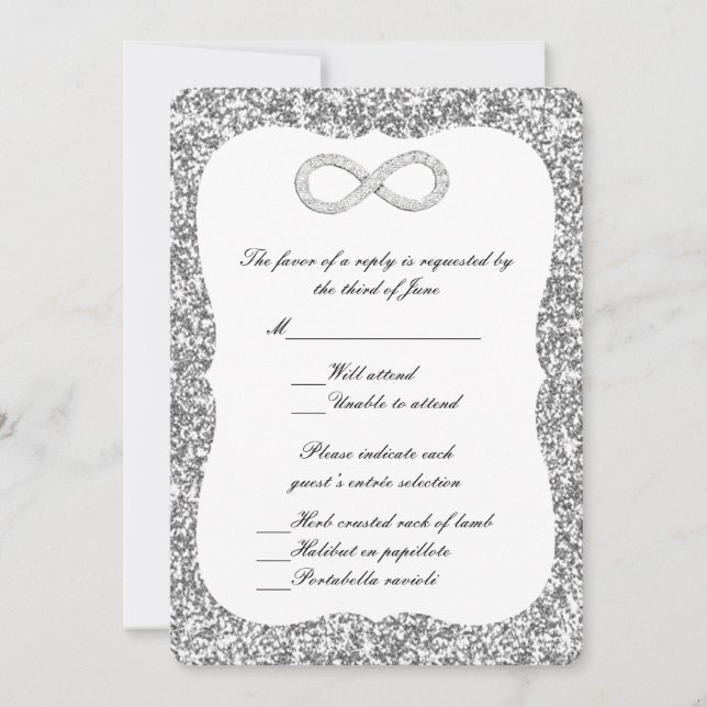 Carte de réponse à l'infini diamant Parties scinti (Devant)