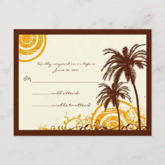 Carte de réponse à thème de plage