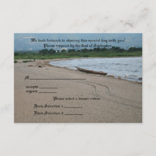 Carte de réponse à thème de plage - Paysage