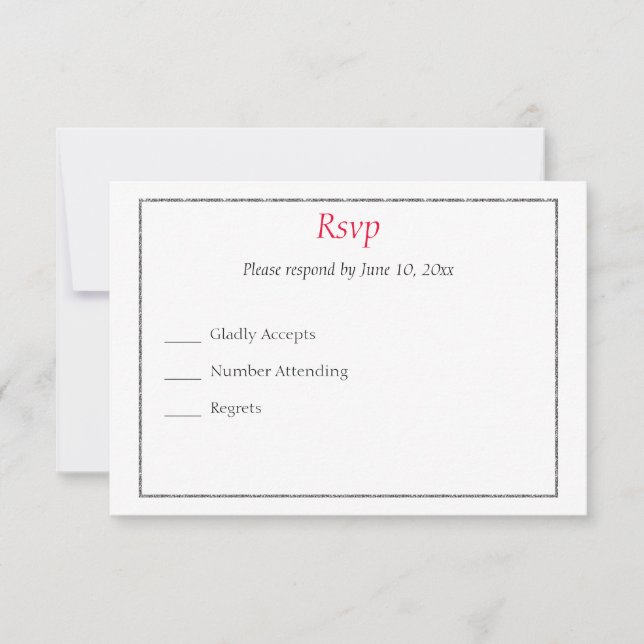 Carte de réponse à une invitation de mariage gay s (Devant)