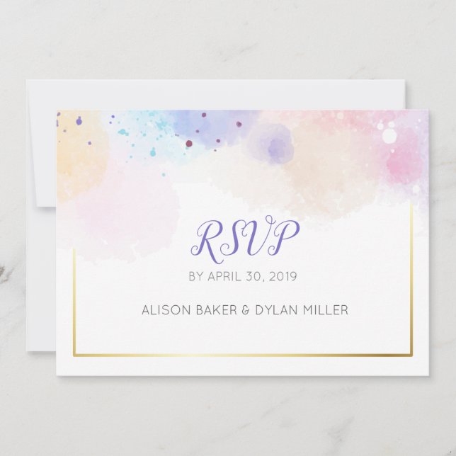 Carte de réponse à une invitation de peinture à l' (Devant)