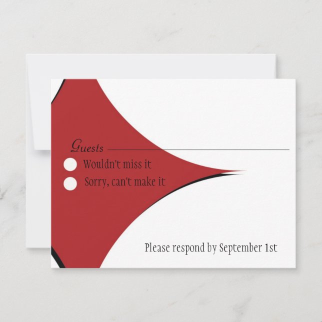 Carte de réponse Amsterdam : Crimson (Devant)