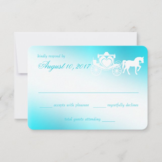 Carte de réponse Aqua de transport de contes de fé (Devant)