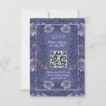 Carte de réponse Art Nouveau floral - RSVP