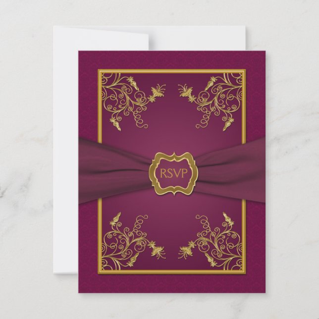 Carte de réponse au Damas de vin de prune et médai (Devant)
