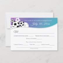 Carte de réponse au football avec choix pour le dî