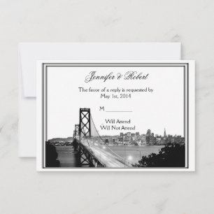 Carte de réponse au mariage de destination de San