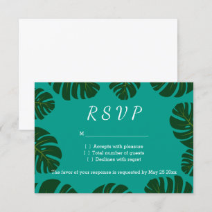 Carte de réponse au mariage de la plage RSVP Monst