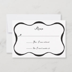Carte de réponse au ruban encrée