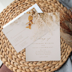 Carte de réponse aux fleurs Boho automne