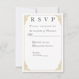 Carte de réponse aux mariages d'hiver catholique