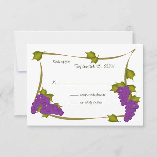 Carte de réponse aux raisins de récolte (Devant)