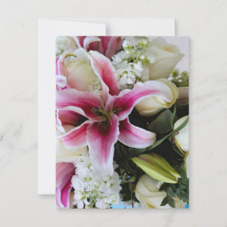 carte de réponse avec couverture florale