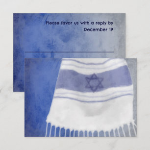 Carte de réponse Bar Mitzvah Tallit