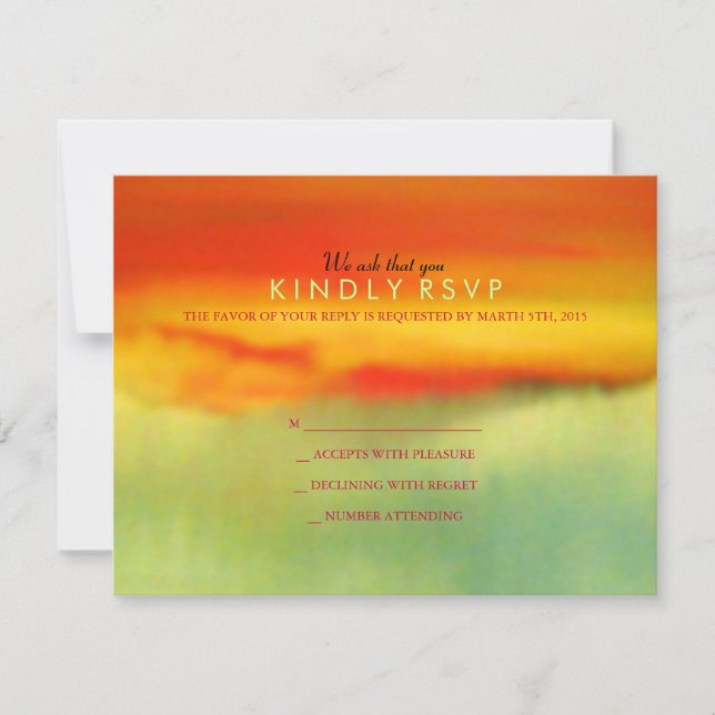 Carte de réponse Bat mitzvah AURORA BOREALIS Bar (Devant)