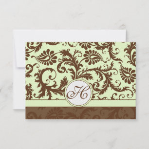 Carte de réponse Brown verte Apple