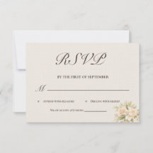 Carte de réponse calligraphiée pour une villa tosc