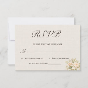 Carte de réponse calligraphiée pour une villa tosc
