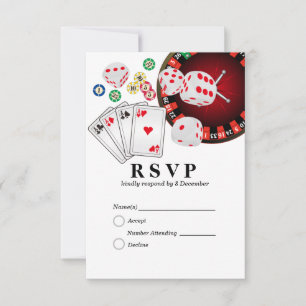 Carte de réponse Casino las vegas 3,5 pouces x 5 p