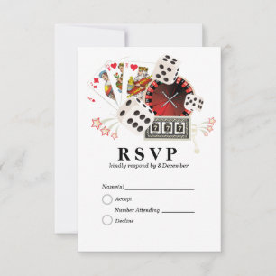 Carte de réponse Casino las vegas 3,5 pouces x 5 p