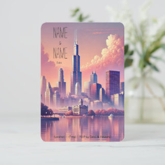 Carte de réponse Chicago Skyline