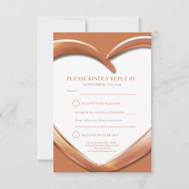 carte de réponse coeur pour les 7 ans de mariage e (Devant)