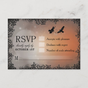 Carte de réponse correspondante Ravween RSVP 3.5x5