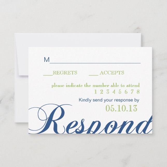 Carte de réponse Corrin Calligraphy (Devant)