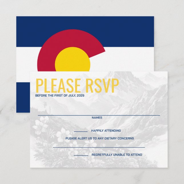 Carte de réponse Couple Colorado (Devant / Derrière)