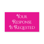 Carte de réponse de code QR Fête des mariées rose