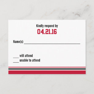 Carte de réponse de la barre de bande de collège M