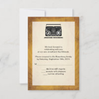 Carte de réponse de l'Hip hop Bar Mitzvah RSVP
