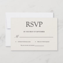 Carte de réponse de luxe minimaliste