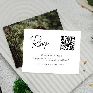 Carte de réponse de mariage à numériser Chic Scrip