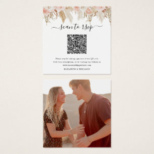 Carte de réponse de mariage avec code QR de l'herb