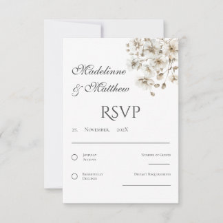 Carte de réponse de mariage boho