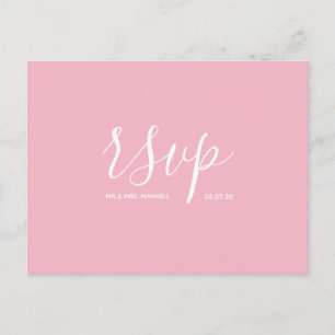 Carte de réponse de mariage   Carte postale à scri