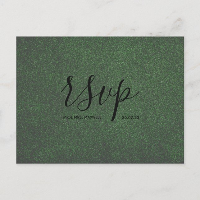 Carte de réponse de mariage | Carte postale de scr (Devant)
