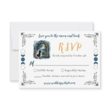 Carte de réponse de mariage céleste « Je t'aime ju