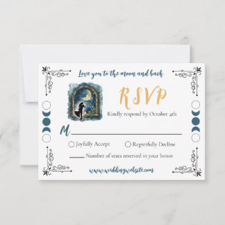 Carte de réponse de mariage céleste « Je t'aime ju