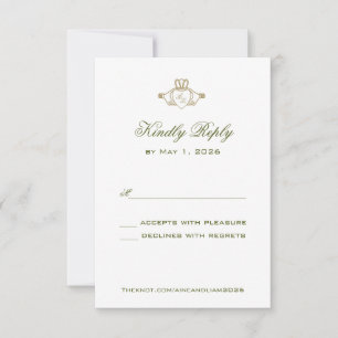 carte de réponse de mariage Claddagh