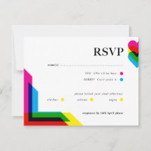 Carte de réponse de mariage Colour Pop