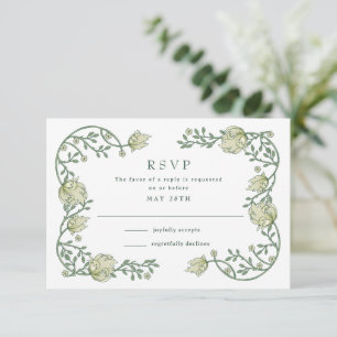 Carte de réponse de mariage conte de fées de jardi