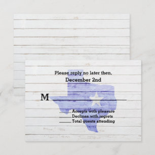 Carte de réponse de mariage de l'État du Texas rus