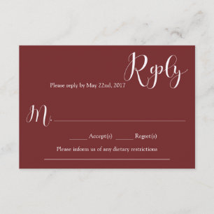 Carte- de réponse de mariage de Marsala