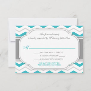 Carte de réponse de mariage de réception de mariag