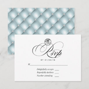 Carte de réponse de mariage diamant