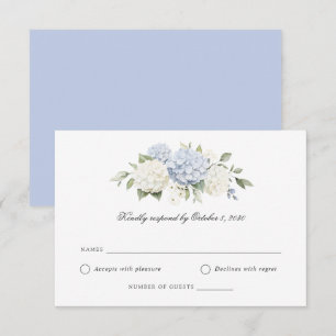 Carte de réponse de mariage élégante aux fleurs d'