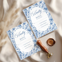 Carte de réponse de mariage élégante avec toile de