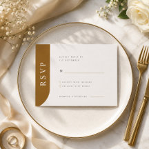 Carte de réponse de mariage élégante et minimalist